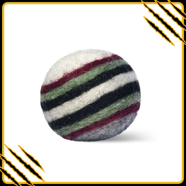 Balle en feutre de laine comet – jouet naturel et amusant pour chat