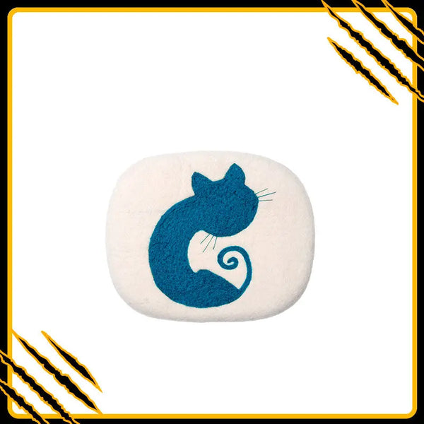 Coussin pour chat aquas-mat-pix – confort et douceur en laine feutrée naturelle