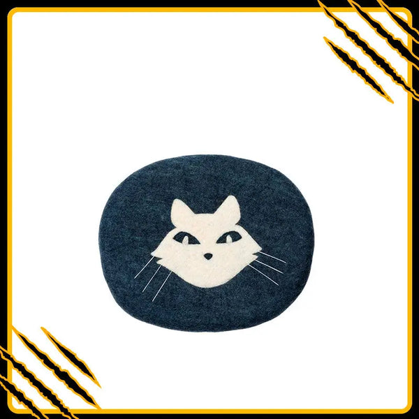 Coussin pour chat fani-mat-drac – confort et douceur en laine feutrée naturelle