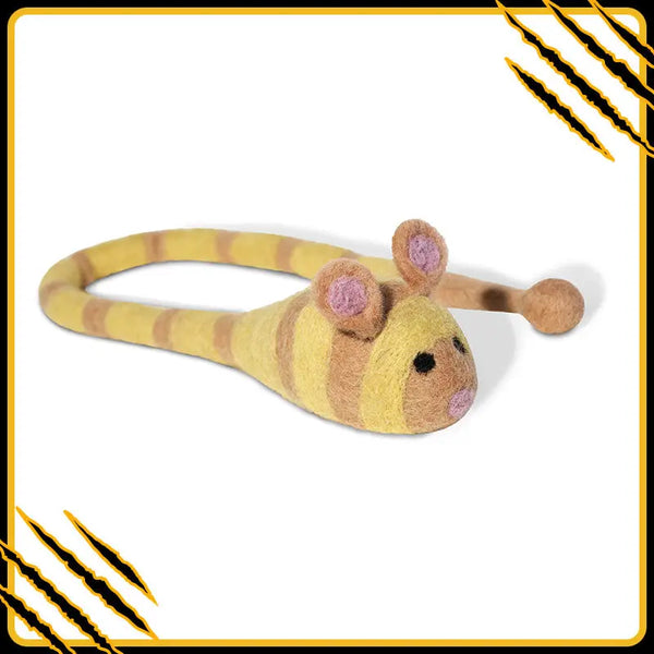 Jouet pour chat souris casto en feutre de laine – divertissant et naturel