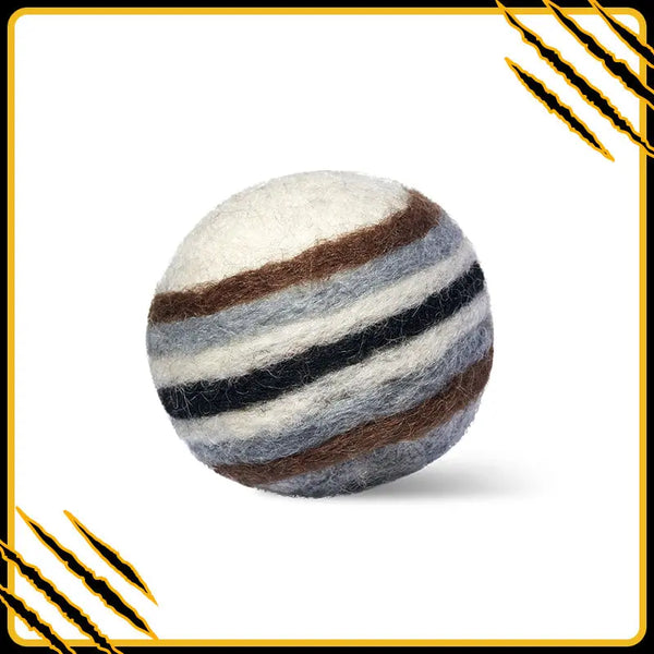 Balle en feutre de laine luna – jouet naturel et amusant pour chat