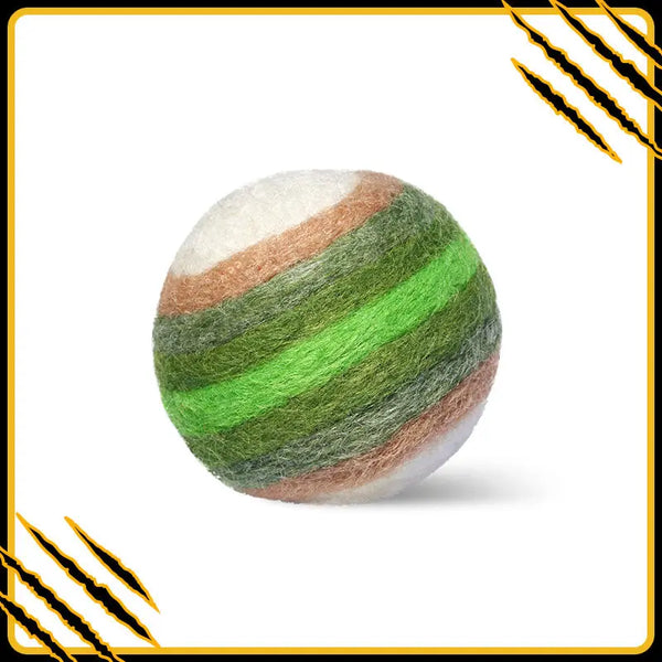Balle en feutre de laine orion – jouet naturel et amusant pour chat