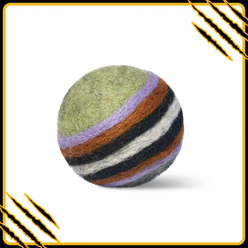 Balle en feutre de laine space – jouet naturel et amusant pour chat
