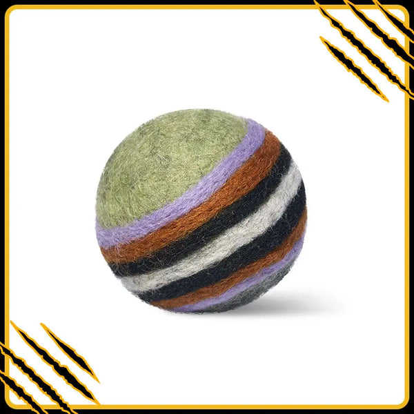 Balle en feutre de laine space – jouet naturel et amusant pour chat