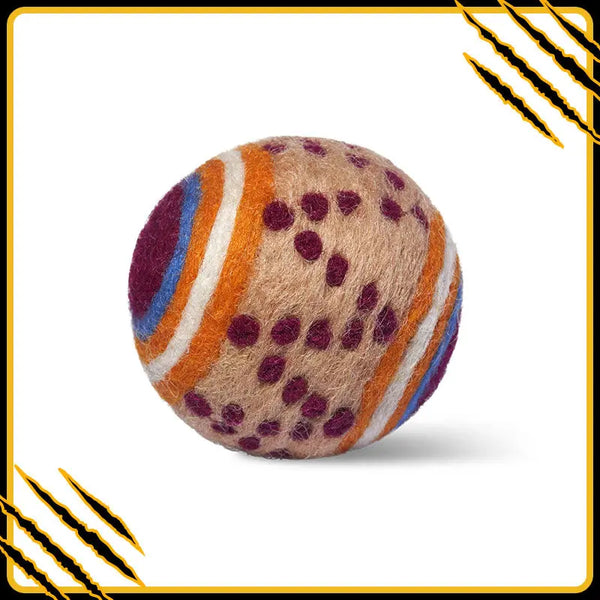Balle en feutre de laine tepee-ball – jouet naturel et amusant pour chat