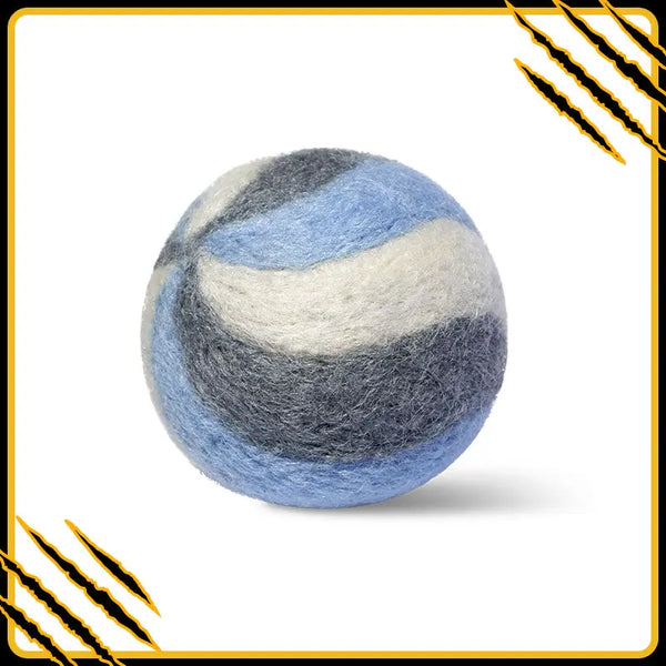 Balle en feutre de laine wave-ball-1 – jouet naturel et amusant pour chat