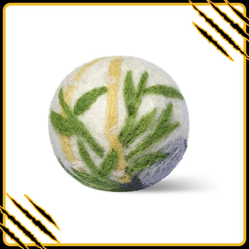 Balle en feutre de laine yoga-ball – jouet naturel et amusant pour chat