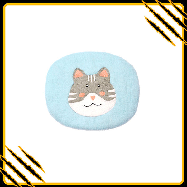 Coussin pour chat anais-mat-res – confort et douceur en laine feutrée naturelle