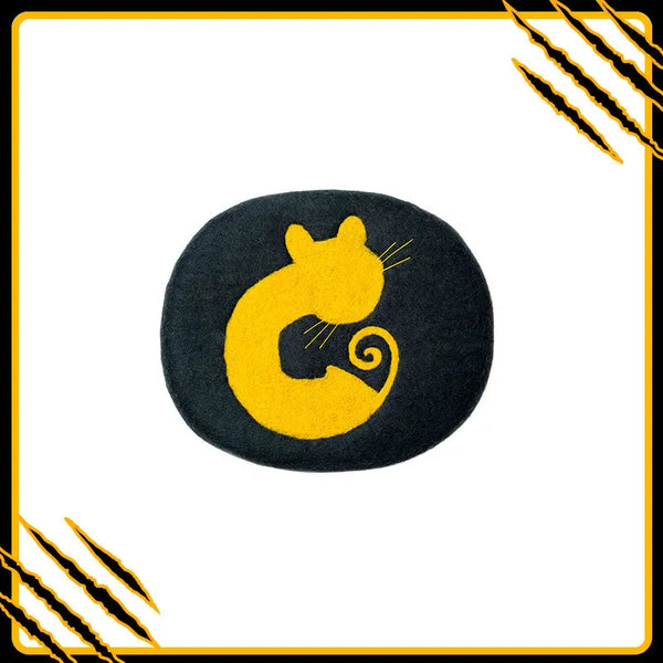 Coussin pour chat golden-mat-pix – confort et douceur en laine feutrée naturelle