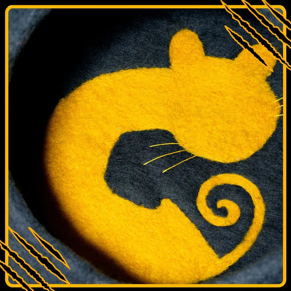 Coussin pour chat golden-mat-pix – confort et douceur en laine feutrée naturelle in