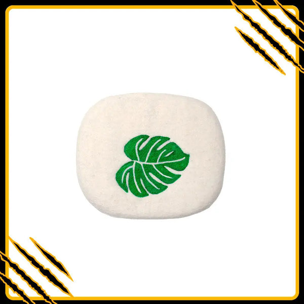 Coussin pour chat leaf-mat-liv – confort et douceur en laine feutrée naturelle