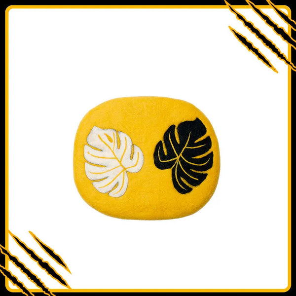 Coussin pour chat leaf-mat-twin – confort et douceur en laine feutrée naturelle