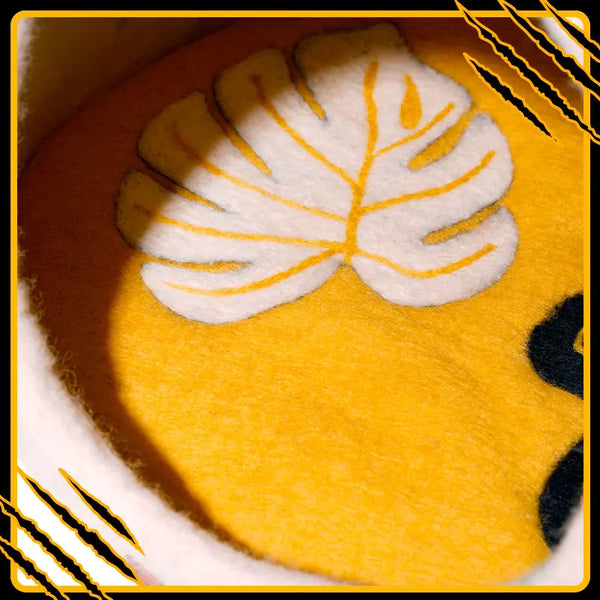 Coussin pour chat leaf-mat-twin – confort et douceur en laine feutrée naturelle in
