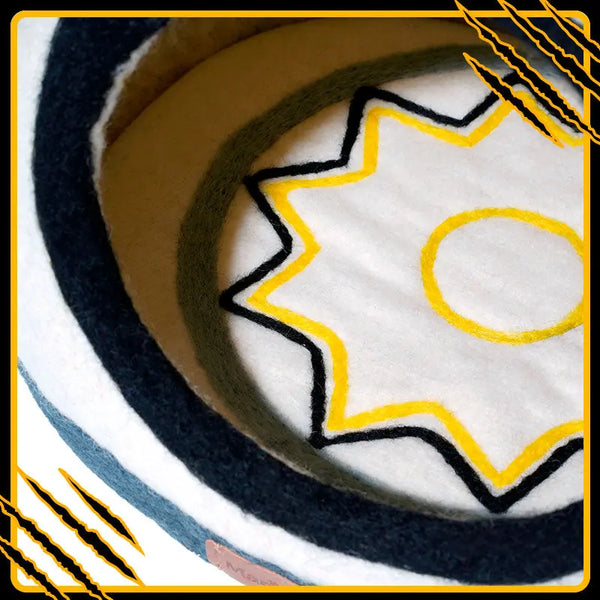 Coussin pour chat pokah-mat-stary – confort et douceur en laine feutrée naturelle in