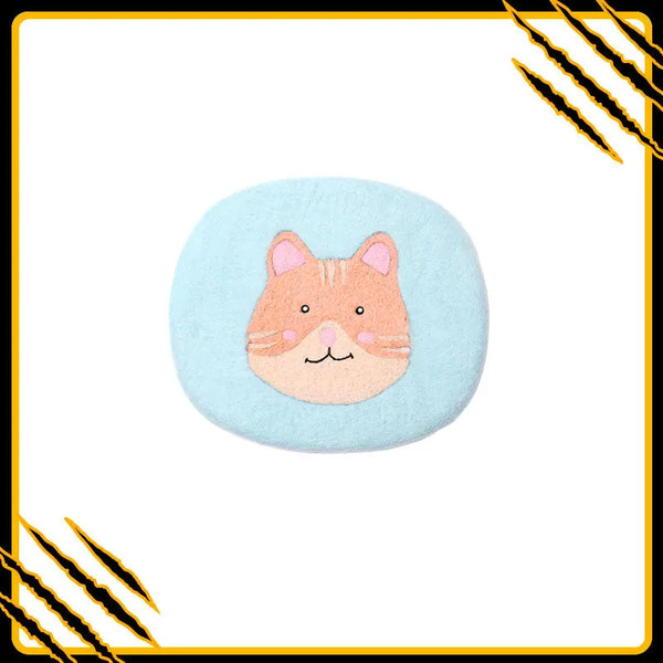 Coussin pour chat sinah-mat-res – confort et douceur en laine feutrée naturelle
