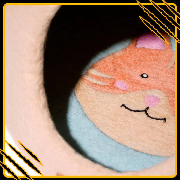 Coussin pour chat sinah-mat-res – confort et douceur en laine feutrée naturelle in