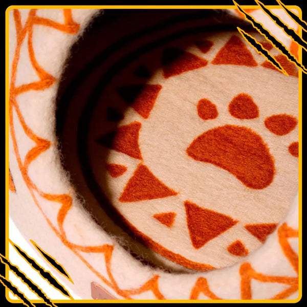 Coussin pour chat stone-mat-paw – confort et douceur en laine feutrée naturelle in