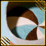 Coussin pour chat wave-mat-roll – confort et douceur en laine feutrée naturelle in