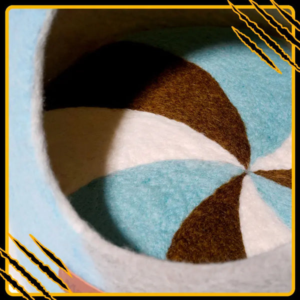 Coussin pour chat wave-mat-roll – confort et douceur en laine feutrée naturelle in
