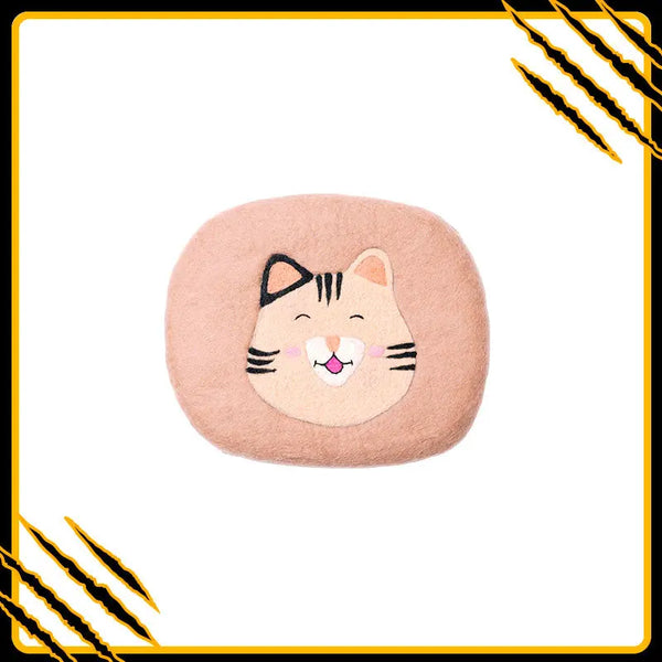 Coussin tapis decoration pour chat yeti-mat-joy – confort et douceur en laine feutrée naturelle