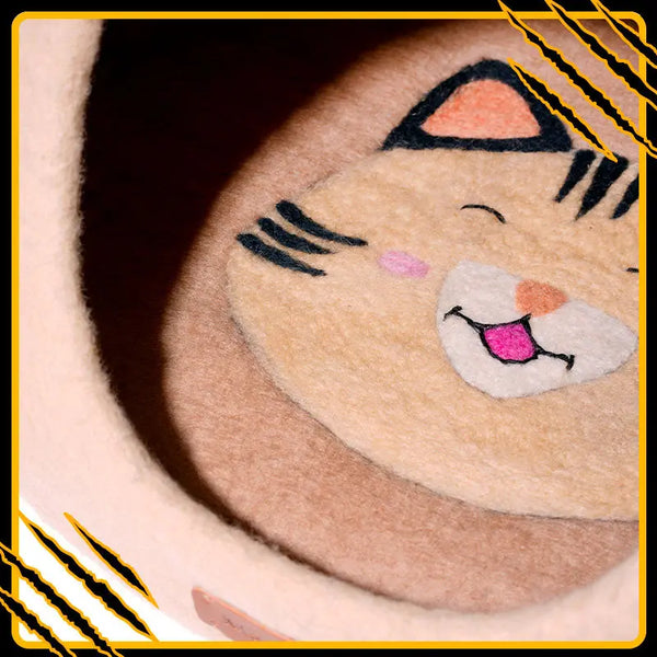 Coussin tapis decoration igloo pour chat yeti-mat-joy – confort et douceur en laine feutrée naturelle in