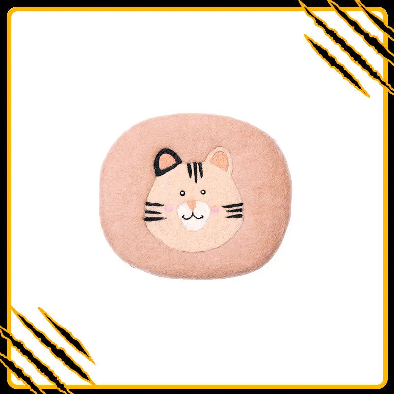 Coussin tapis decoration pour chat yeti-mat-res – confort et douceur en laine feutrée naturelle