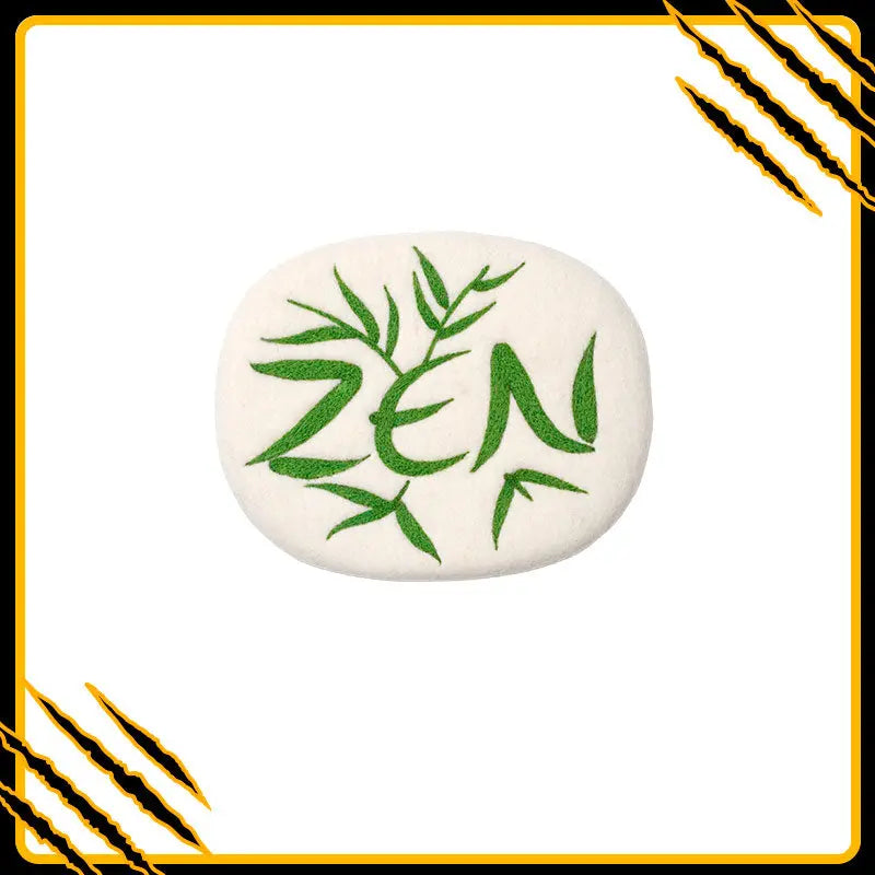 Coussin tapis decoration pour chat yoga-mat-zen – confort et douceur en laine feutrée naturelle