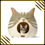 Grotte et maison decoration pour chat anais en feutre de laine – abri et panier douillet