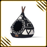 Grotte et maison decoration pour chat bison en feutre de laine – abri et panier douillet