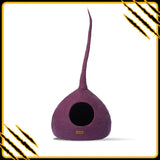 Grotte et maison decoration pour chat bliss-droit en feutre de laine – abri et panier douillet