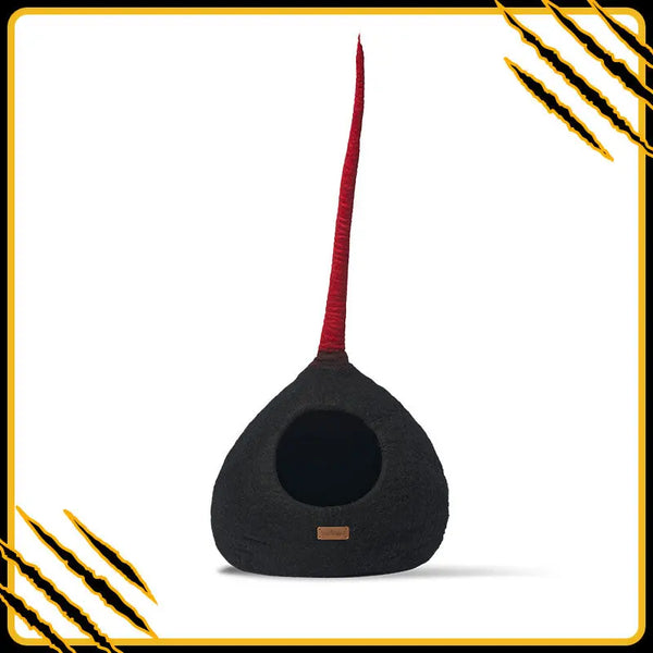Grotte et maison decoration pour chat jacks en feutre de laine – abri et panier douillet