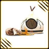 Grotte et maison decoration pour chat pocah en feutre de laine – abri et panier douillet