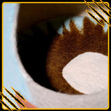 Grotte et maison pour chat wave en feutre de laine – abri et panier douillet11