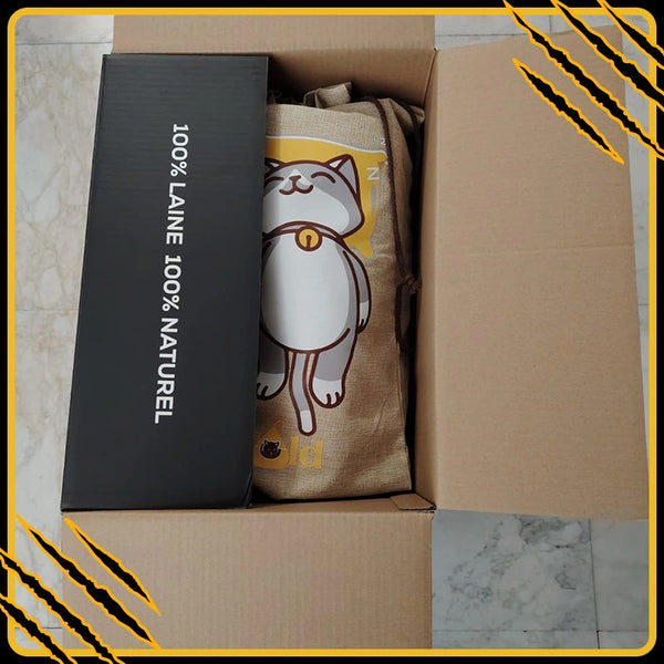 Grotte et maison pour chat wave en feutre de laine – abri et panier douillet9