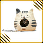 Grotte et maison decoration pour chat yeti en feutre de laine – abri et panier douillet