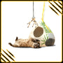 Grotte et maison decoration pour chat yoga en feutre de laine – abri et panier douillet
