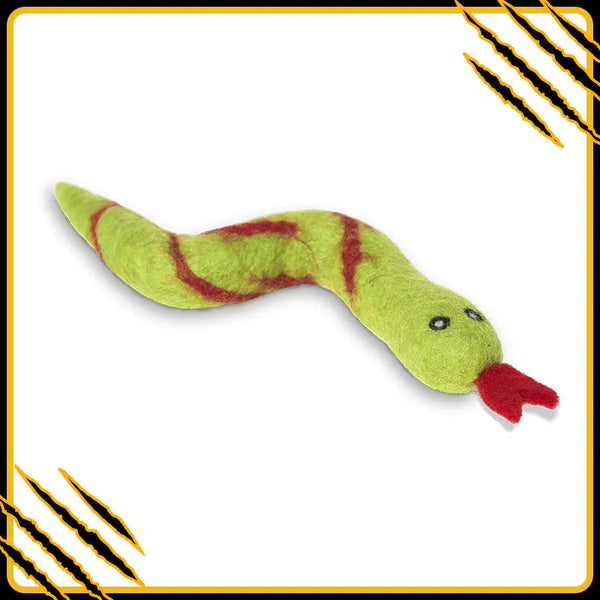 Jouet pour chat serpent mamb en feutre de laine – divertissant et naturel