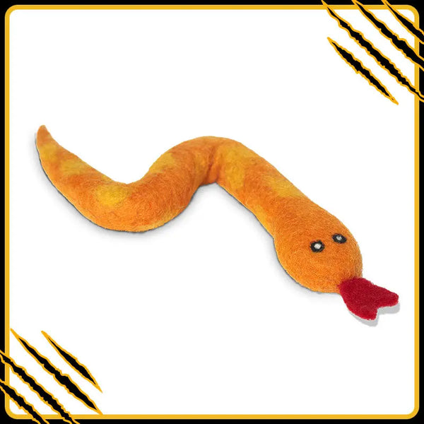 Jouet pour chat serpent naja en feutre de laine – divertissant et naturel