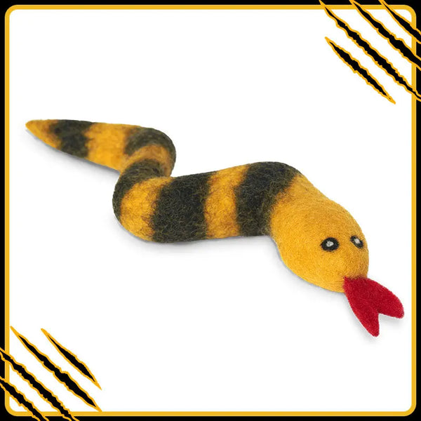 Jouet pour chat serpent serpa en feutre de laine – divertissant et naturel