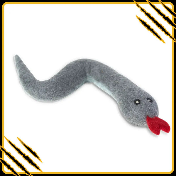 Jouet pour chat serpent virex en feutre de laine – divertissant et naturel