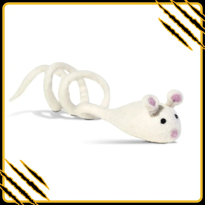 Jouet pour chat souris sour en feutre de laine – divertissant et naturel