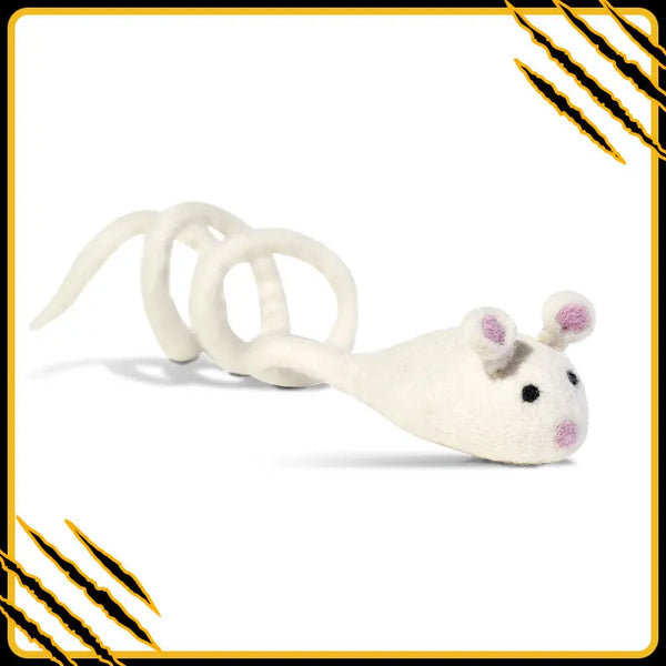 Jouet pour chat souris sour en feutre de laine – divertissant et naturel